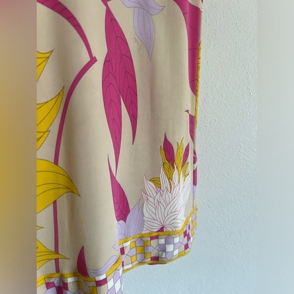 Emilio Pucci Pink and Yellow Print Skirt, size 8 - Picture 3 of 9